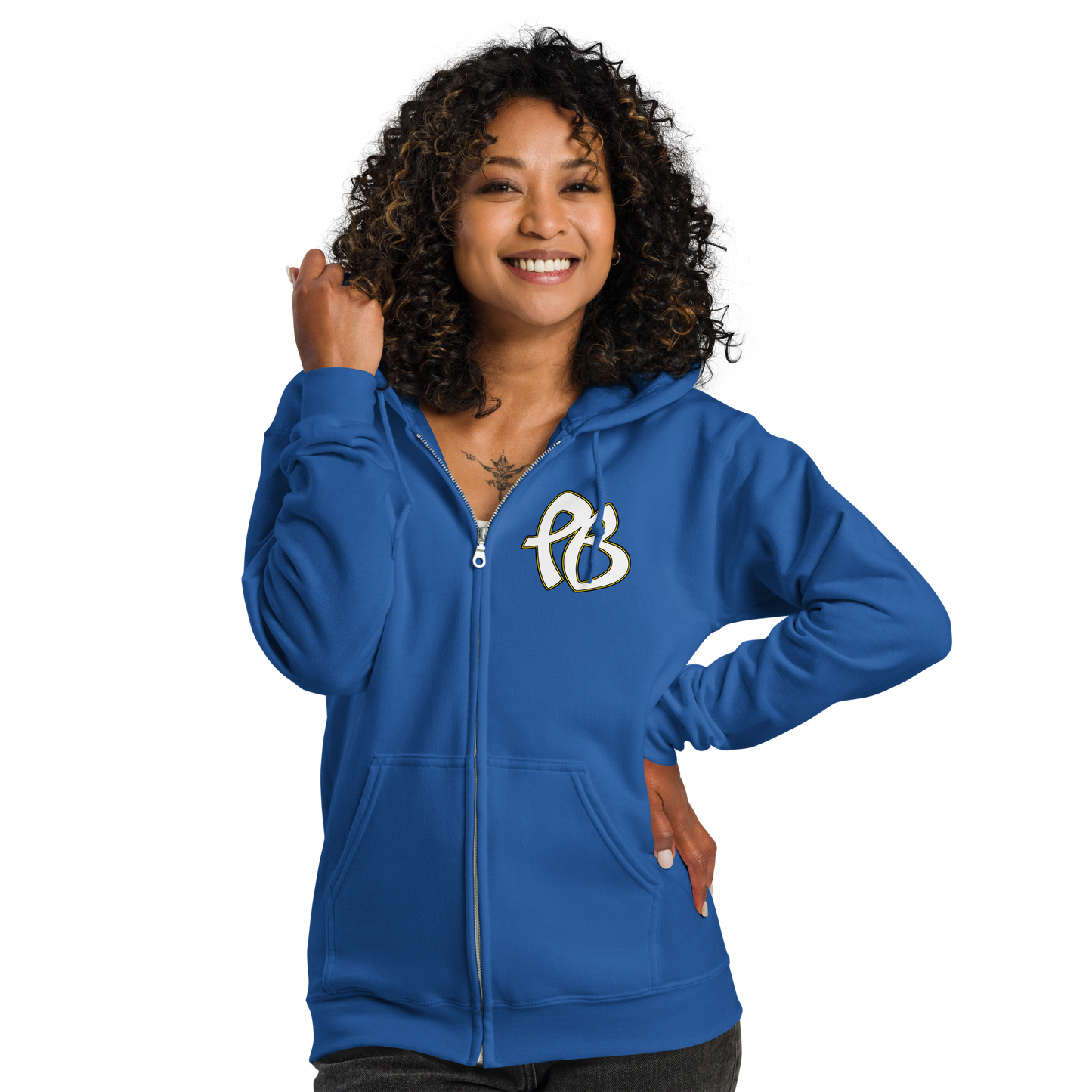 PuBoo Blue Zip-Up Hoodie