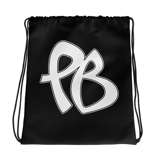 PuBoo Black Drawstring Bag