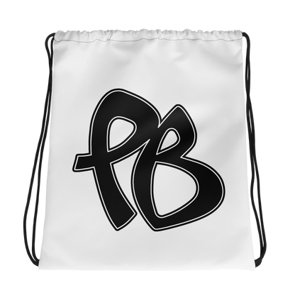PuBoo White Drawstring Bag
