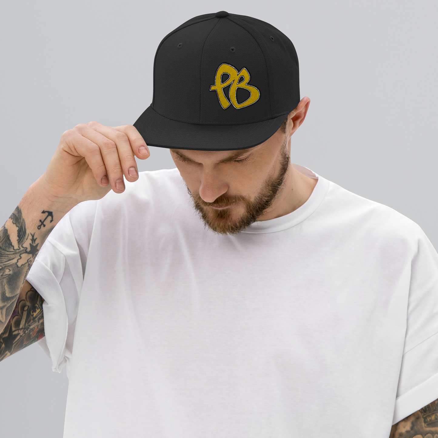 PuBoo Golden Logo Snapback Hat