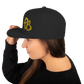 PuBoo Golden Logo Snapback Hat