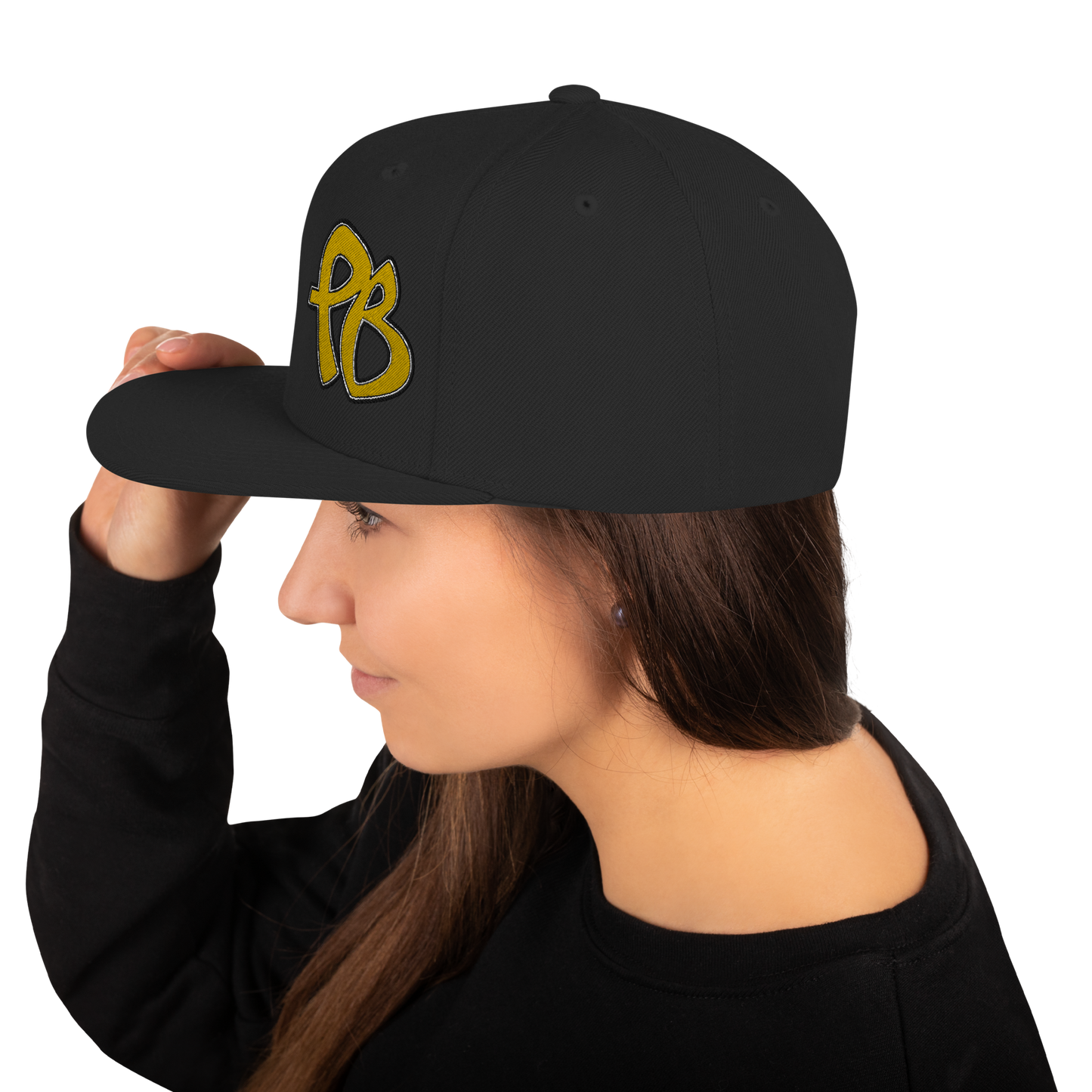 PuBoo Golden Logo Snapback Hat