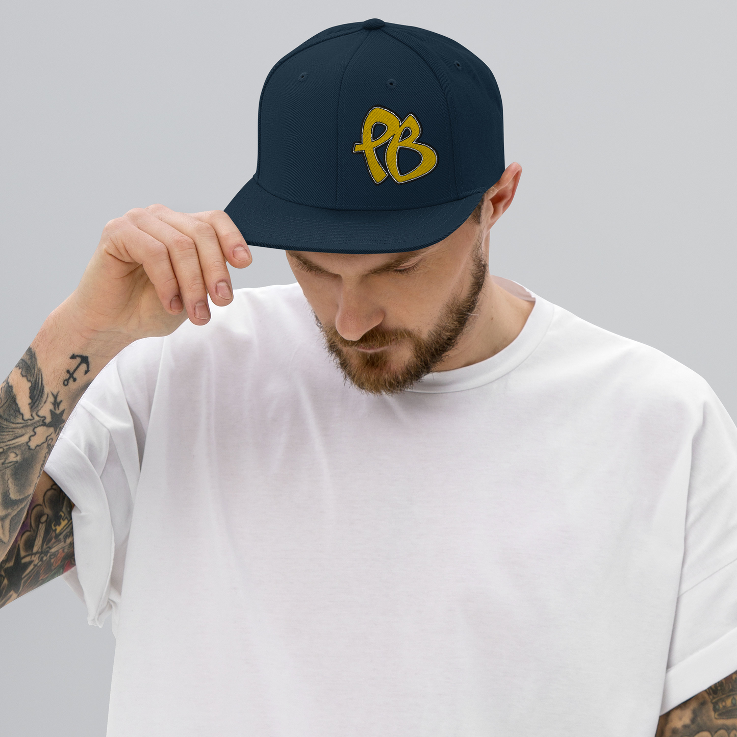 PuBoo Golden Logo Snapback Hat