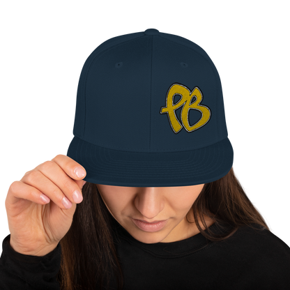 PuBoo Golden Logo Snapback Hat