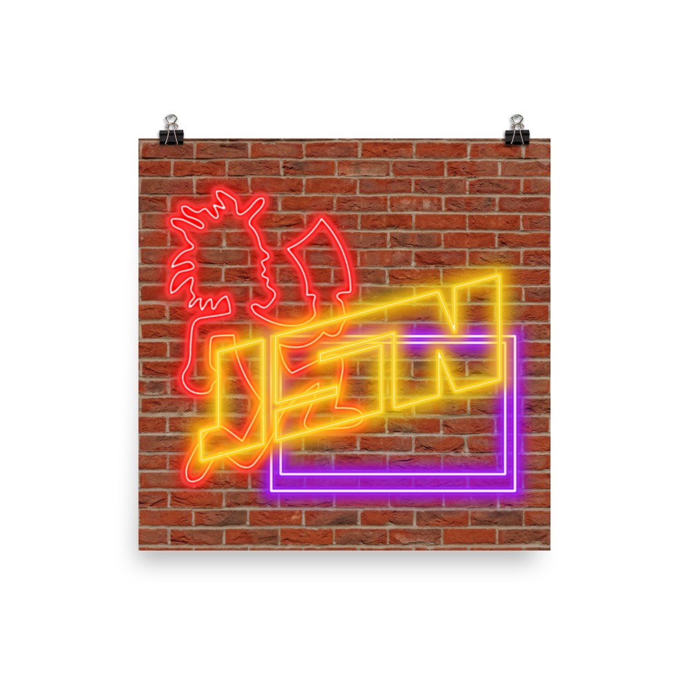 Neon JSN 2024 Poster Yellow Variant 16" X 16"