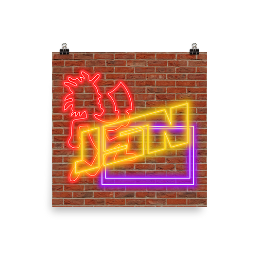 Neon JSN 2024 Poster Yellow Variant 16" X 16"