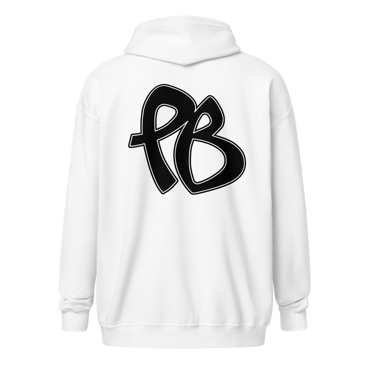 PuBoo White Zip-Up Hoodie