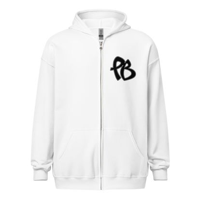 PuBoo White Zip-Up Hoodie